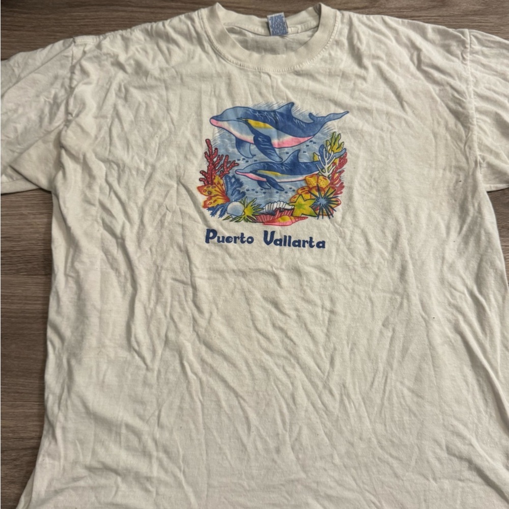 White Dolphins Graphic T-Shirt